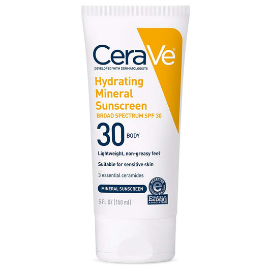 CeraVe Hydrating Mineral Sunscreen SPF 30 Body Lotion
