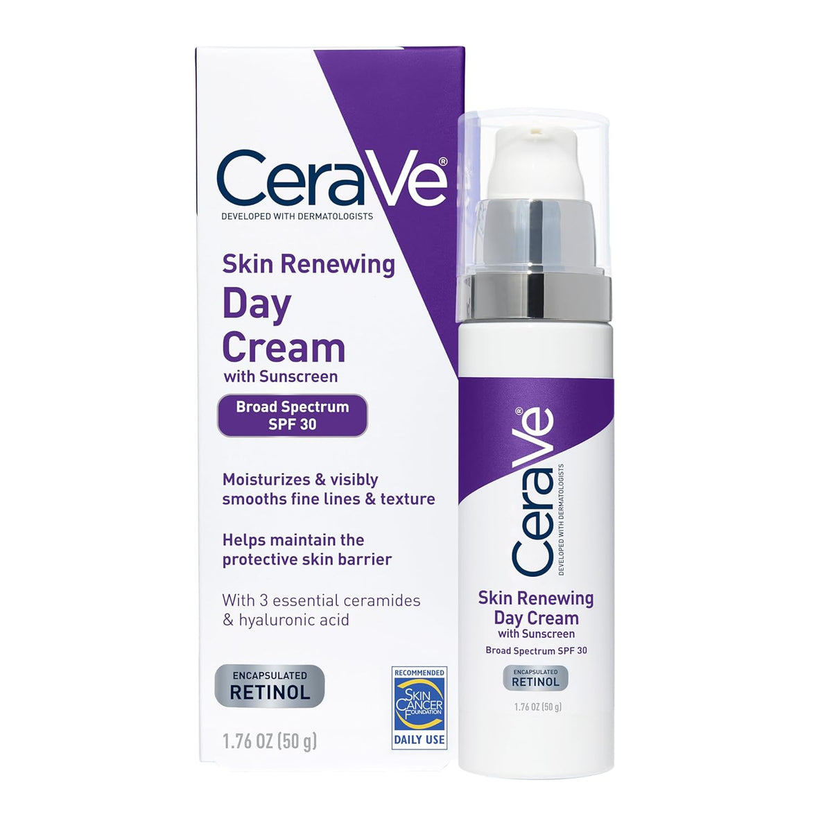 CeraVe Skin Renewing Day Cream with Sunscreen SPF 30