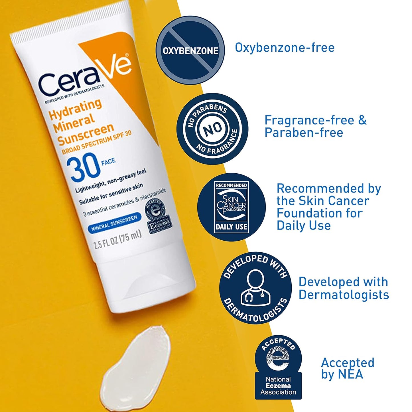 CeraVe Hydrating Mineral Sunscreen SPF 30 Face Lotion