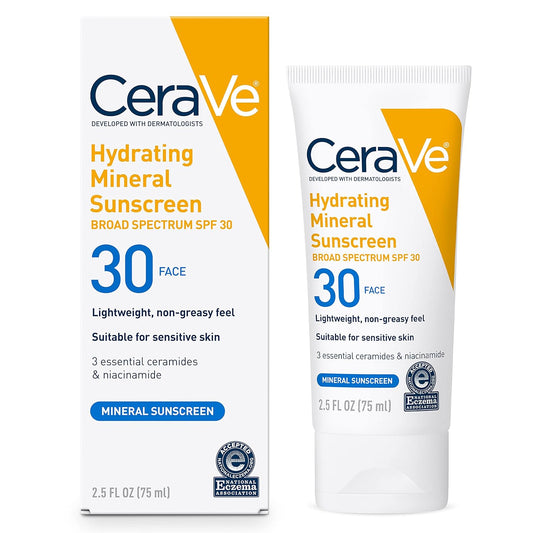 CeraVe Hydrating Mineral Sunscreen SPF 30 Face Lotion